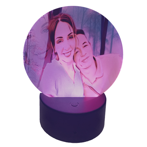 Lampe Led 12 x 12 cm - Socle noir